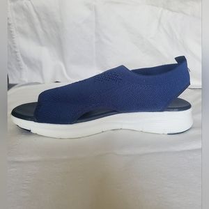 Navy Blue Sandals, with platform, 7.5
